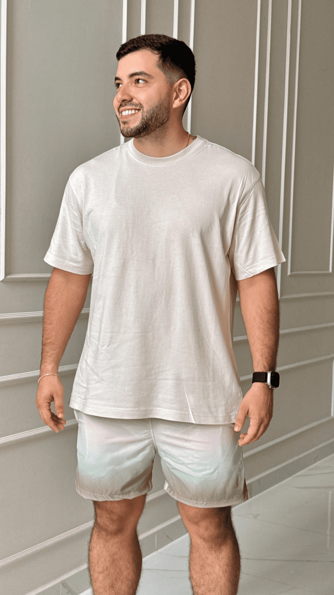 PANTALONETA DEGRADADO GRIS Y VERDES