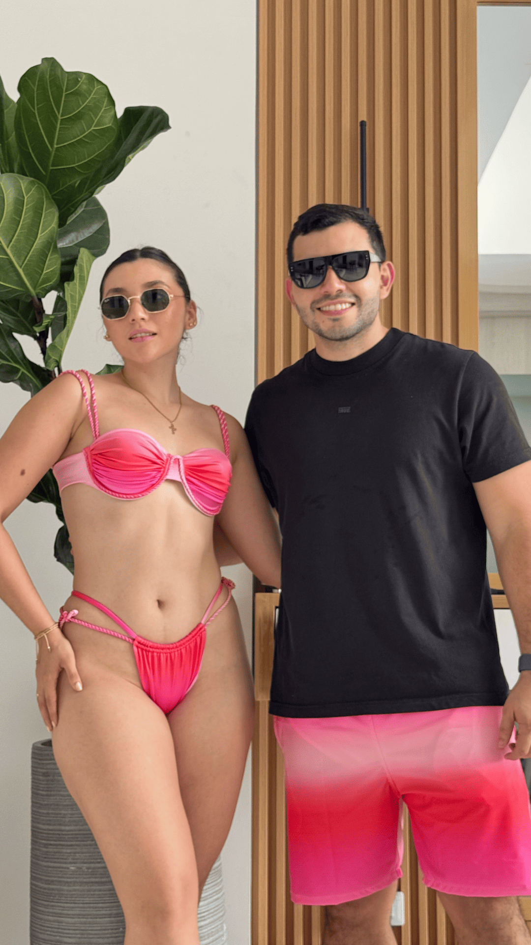 BIKINI DOS PIEZAS PARA DAMA ESTAMPADO DEGRADE ROSADOS