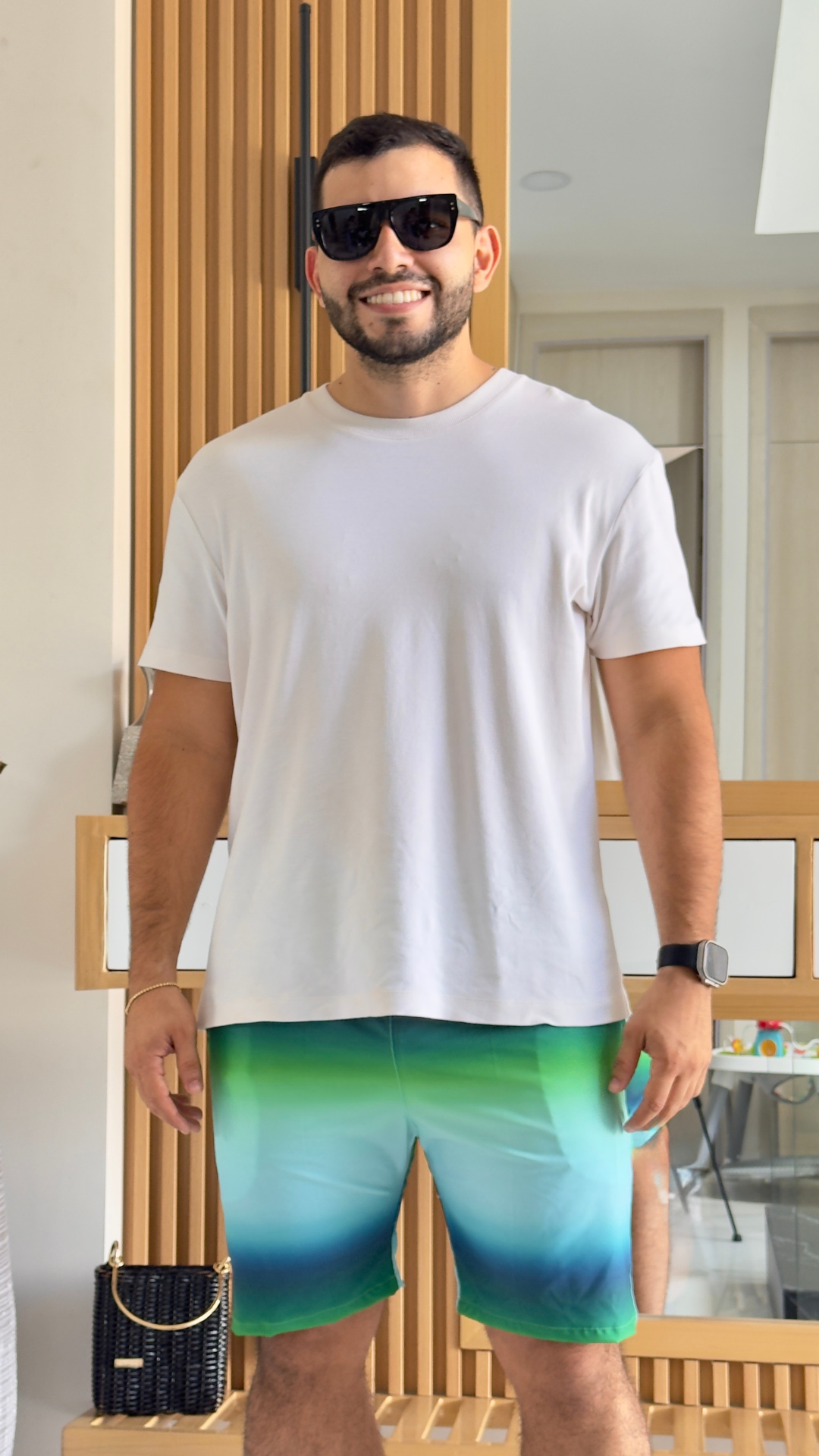 PANTALONETA DEGRADE AZUL Y VERDES