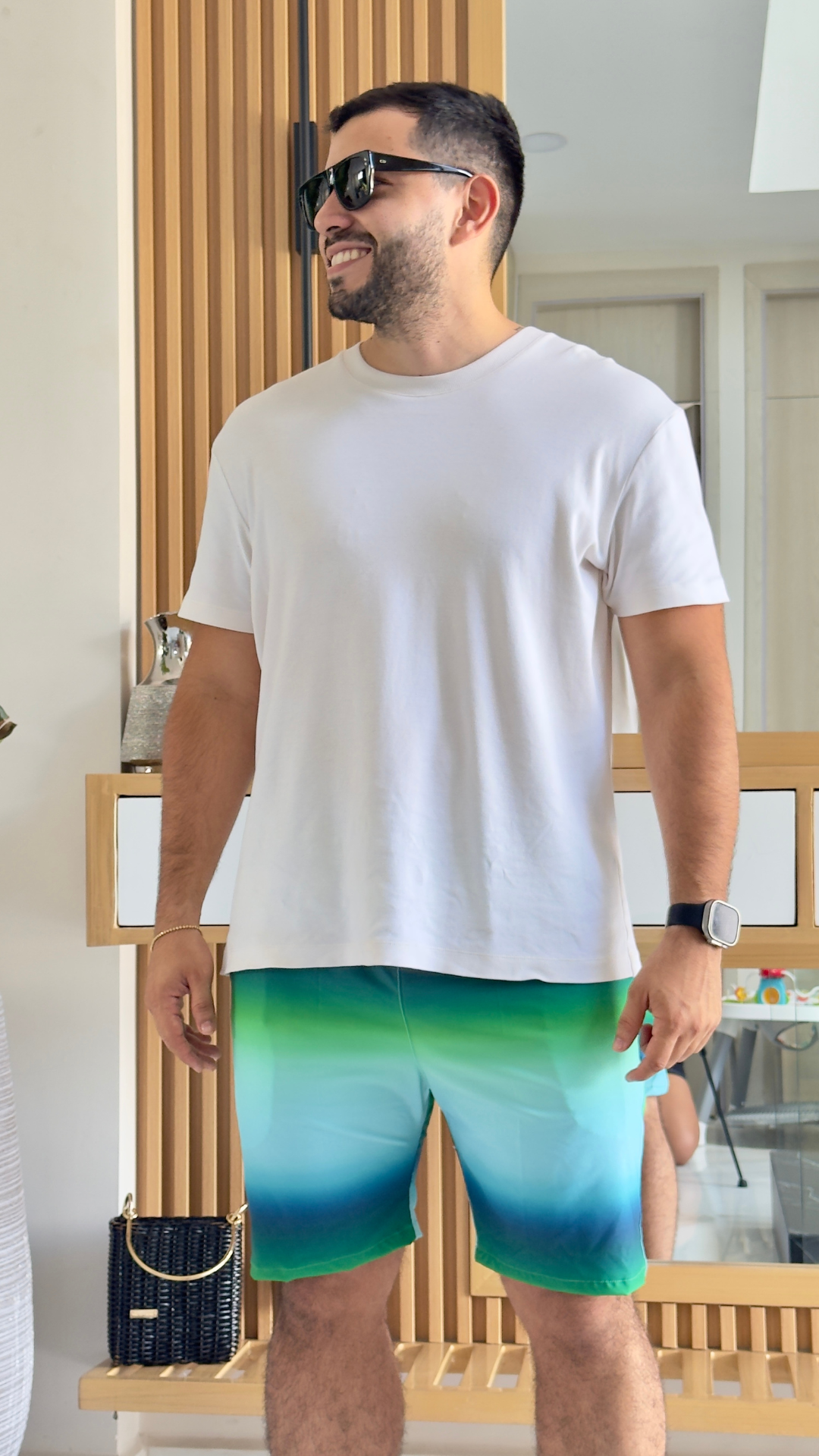 PANTALONETA DEGRADE AZUL Y VERDES